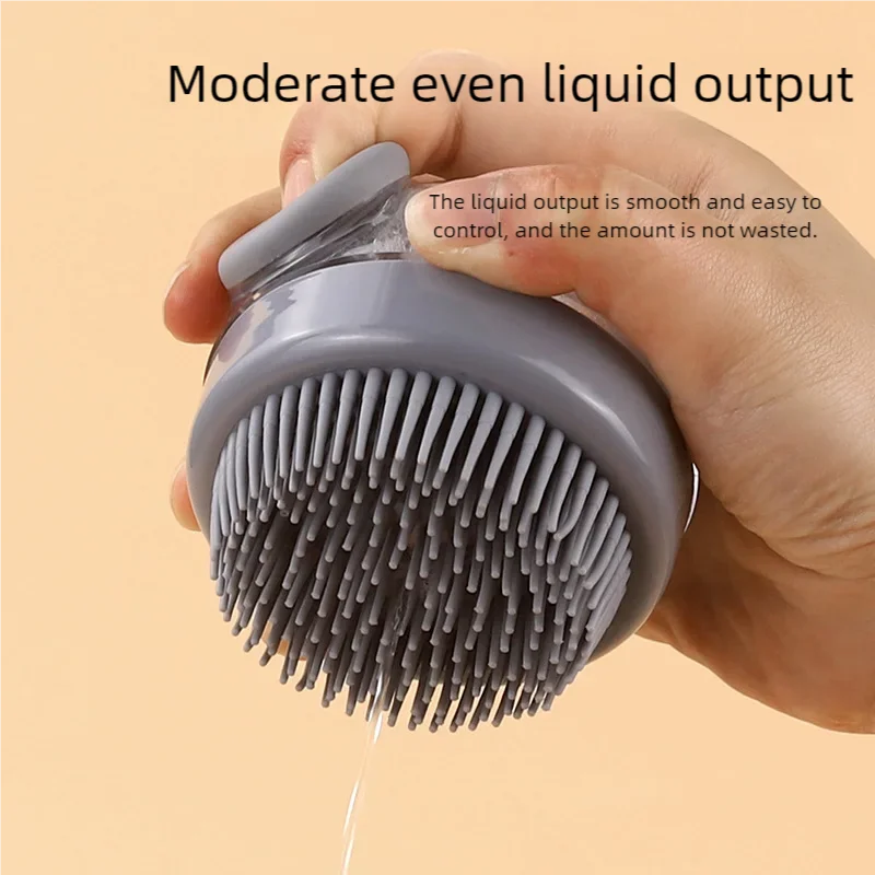 Dog Shower Brush Pet Dog Grooming Massage Bath Cleaning Brush with Shampoo Dispenser for Long Hair Dogs and Cats Shower