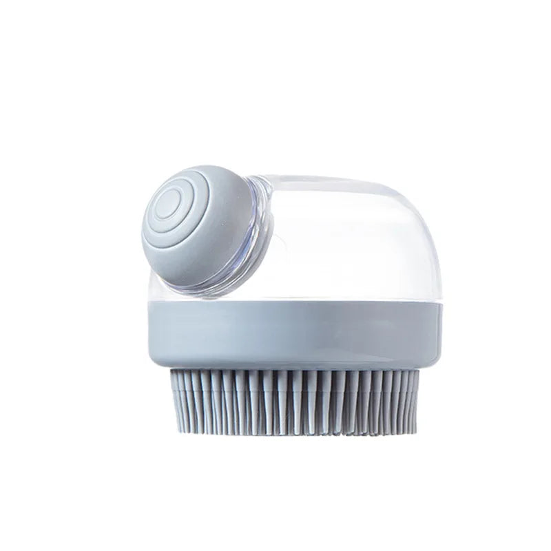 Dog Shower Brush Pet Dog Grooming Massage Bath Cleaning Brush with Shampoo Dispenser for Long Hair Dogs and Cats Shower