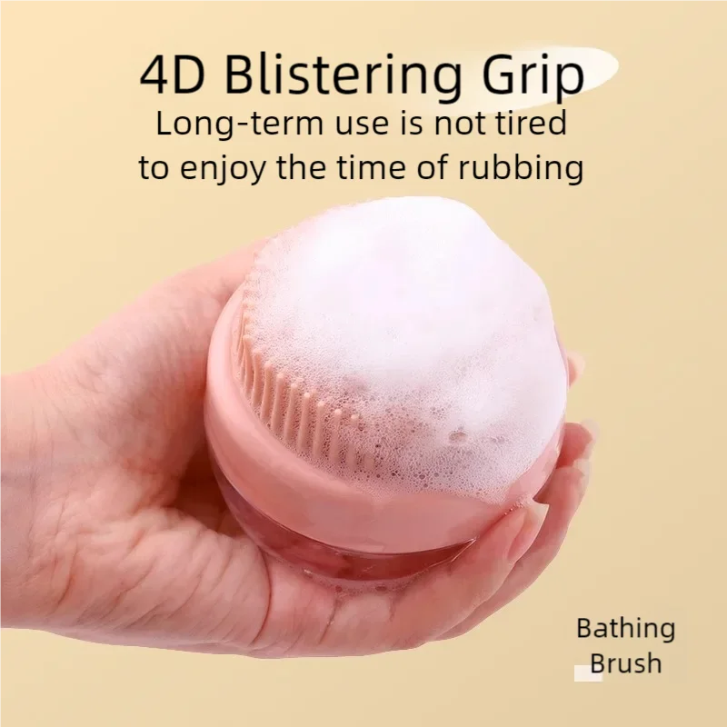 Dog Shower Brush Pet Dog Grooming Massage Bath Cleaning Brush with Shampoo Dispenser for Long Hair Dogs and Cats Shower